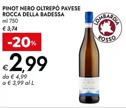 Bennet Pinot nero oltrepò pavese ROCCA DELLA BADESSA offerta
