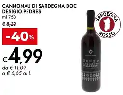 Bennet Cannonau di sardegna doc DESIGIO PEDRES offerta