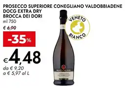 Bennet Prosecco superiore conegliano valdobbiadene docg extra dry BROCCA DEI DORI offerta