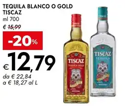 Bennet Tequila blanco o gold TISCAZ offerta