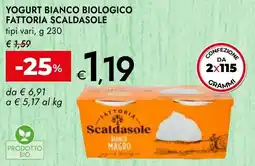 Bennet Yogurt bianco biologico FATTORIA SCALDASOLE offerta