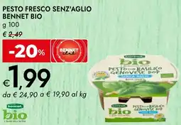 Bennet Pesto fresco senz'aglio BENNET BIO offerta