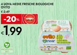 Bennet 4 uova medie fresche biologiche OVITO offerta