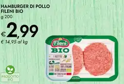 Bennet Hamburger di pollo FILENI BIO offerta