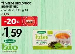 Bennet Tè verde biologico BENNET BIO offerta
