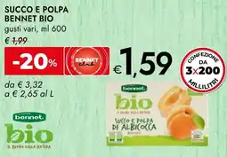 Bennet Succo e polpa BENNET BIO offerta