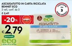 Bennet Asciugatutto in carta riciclata BENNET ECO offerta