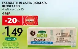 Bennet Fazzoletti in carta riciclata BENNET ECO offerta