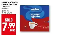 Pam Caffè macinato crema e gusto LAVAZZA offerta