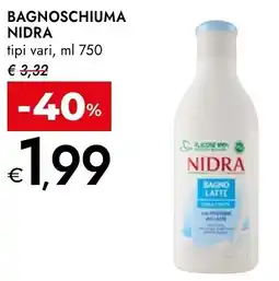 Bennet Bagnoschiuma NIDRA offerta