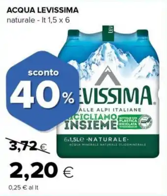 Tigre Acqua levissima naturale offerta