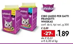 Bennet Cibo umido per gatti pranzetti WHISKAS offerta