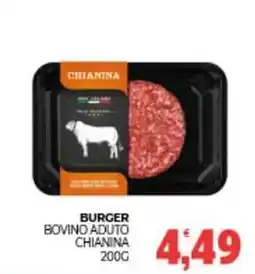 Eté Burger bovino aduto chianina offerta
