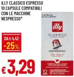 Galassia Illy classico espresso 10 capsule compatibili con le macchine nespresso offerta