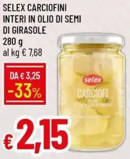 Galassia Selex carciofini interi in olio di semi di girasole offerta