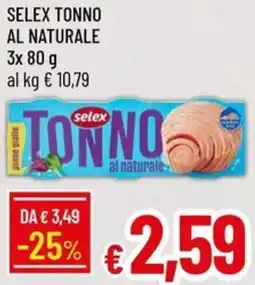 Galassia Selex tonno al naturale offerta