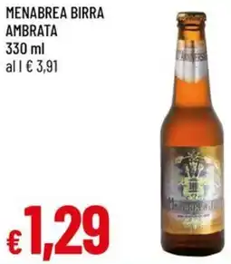 Galassia Menabrea birra ambrata offerta
