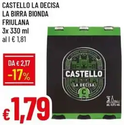 Galassia Castello la decisa la birra bionda friulana offerta