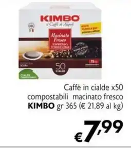 Maxi Supermercati Caffè in cialde x50 compostabili macinato fresco KIMBO offerta