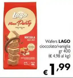 Maxi Supermercati Wafers LAGO cioccolato/vaniglia offerta