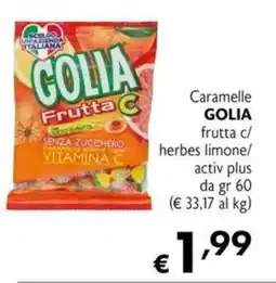Maxi Supermercati Caramelle GOLIA frutta c/ herbes limone/ activ plus offerta