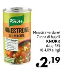 Maxi Supermercati Minestra verdure/ Zuppa di fagioli KNORR offerta