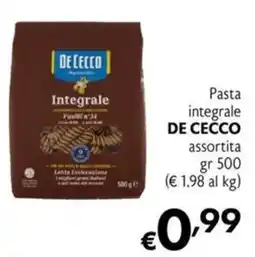 Maxi Supermercati Pasta integrale DE CECCO offerta