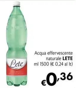 Maxi Supermercati Acqua effervescente naturale LETE offerta