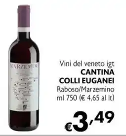Maxi Supermercati Vini del veneto igt CANTINA COLLI EUGANEI Raboso/Marzemino offerta