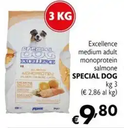 Maxi Supermercati Excellence medium adult monoprotein salmone SPECIAL DOG offerta