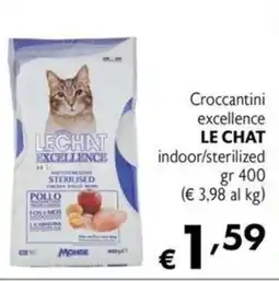 Maxi Supermercati Croccantini excellence LE CHAT indoor/sterilized offerta