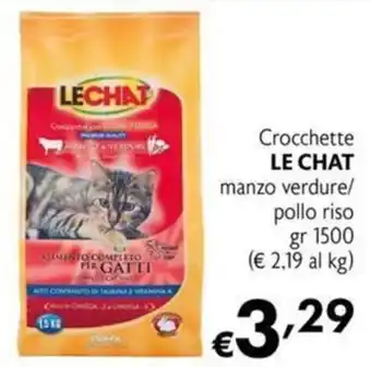 Maxi Supermercati Crocchette LE CHAT manzo verdure/ pollo riso offerta