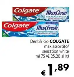 Maxi Supermercati Dentifricio COLGATE max assortito/ sensation white offerta