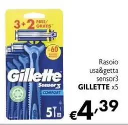 Maxi Supermercati Rasoio usa&getta sensor3 GILLETTE x5 offerta