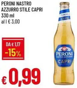 Galassia Peroni nastro azzurro stile capri offerta