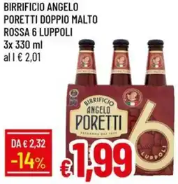 Galassia Birrificio angelo poretti doppio malto rossa 6 luppoli offerta
