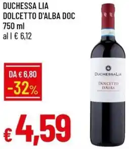 Galassia Duchessa lia dolcetto d'alba doc offerta