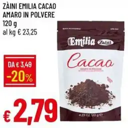 Galassia Zaini emilia cacao amaro in polvere offerta