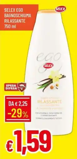 Galassia Selex ego bagnoschiuma rilassante offerta