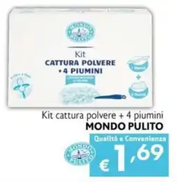 Maxi Supermercati Kit cattura polvere + 4 piumini MONDO PULITO offerta