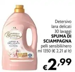 Maxi Supermercati Detersivo lana delicati SPUMA DI SCIAMPAGNA pelli sensibili/nero offerta