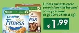 Maxi Supermercati Fitness barretta cacao protein/cookies&cream/ cruncy caramel offerta