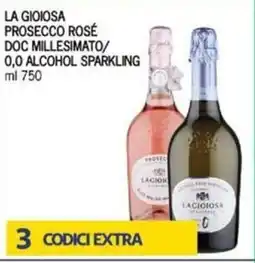 Maxi Supermercati La gioiosa prosecco rosé doc millesimato/ 0,0 alcohol sparkling offerta
