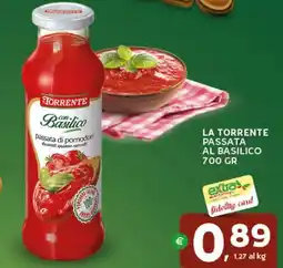 Extra Supermercati La torrente passata al basilico offerta