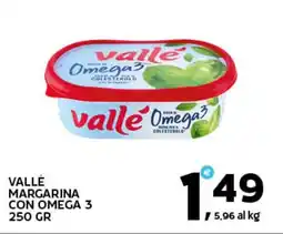 Extra Supermercati Vallè margarina con omega 3 offerta