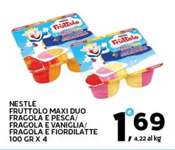 Extra Supermercati Nestlé fruttolo maxi duo fragola e pesca/ fragola e vaniglia/ fragola e fiordilatte offerta