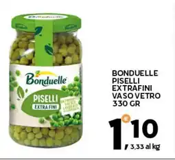 Extra Supermercati Bonduelle piselli extrafini vaso vetro offerta