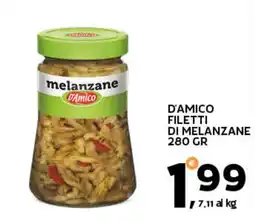Extra Supermercati D'amico filetti di melanzane offerta