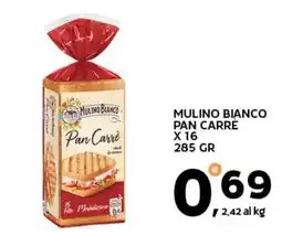 Extra Supermercati Mulino bianco pan carre offerta