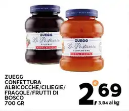 Extra Supermercati Zuegg confettura albicocche/ciliegie/ fragole/frutti di bosco offerta